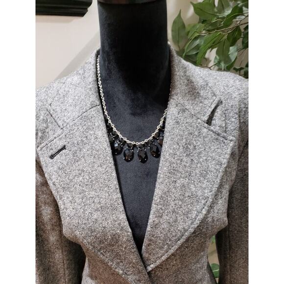 French Connection Women's Gray Single Breasted Two Button Blazer Jacket Size 10 - Picture 2 of 12